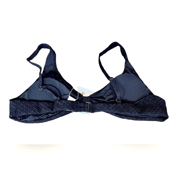 NWT Mindy x Andie The Amor Bikini Top in Black, Popcorn Texture, Size XL - Picture 7 of 10